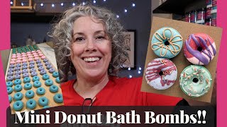 Making Cute Little Mini Donut Bath Bombs A LOT of Bath Bombs