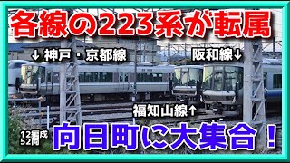 【驚き】各線から223系が大集合！現在の向日町