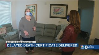 Death certificate finalized