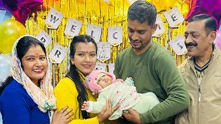 Aaradhya’s Grand welcome at Nani’s house❤️🧿 #newmommyslifestyle #welcome home #love #gratitude