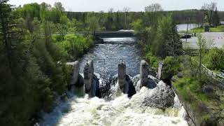 Renfrew County Aerial Videos - Bonnechere River at Fourth Chute