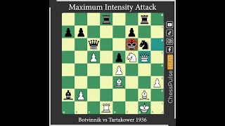 Maximum Intensity Attack | Mikhail Botvinnik vs Savielly Tartakower   1936