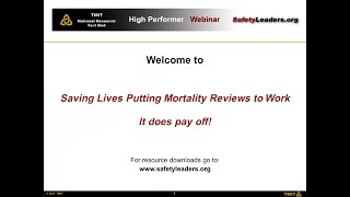 Webinar: Saving Lives Putting Mortality Reviews to Work – It does pay off!