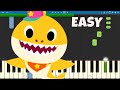 Baby Shark Dance - EASY Piano Tutorial - PINKFONG
