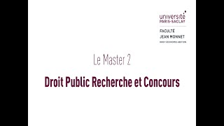 Master 2 - Droit Public Recherche et Concours