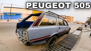 This Peugeot 505 has been transformed in an African transporter