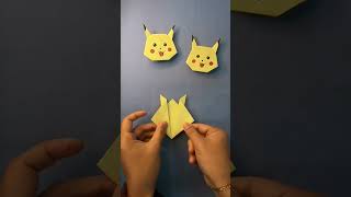 How to make a Paper Origami Pikachu | Pokemon Paper Crafts #shorts #pokemon #pikachu