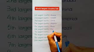 World Largest Country list