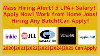 Gallagher , Capgemini , Comcast , JLL , Inkle  | 2021 , 2022 , 2023 , 2024 jobs