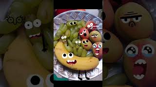 Funny Fruits 😄🤣| Cute Banana🍌,Grapes🍇,Peaches🍑 #fruits #shorts #ytshorts