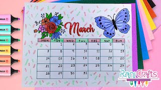 DIY - MARCH CALENDAR - Bullet journal, decoration, organization ideas.