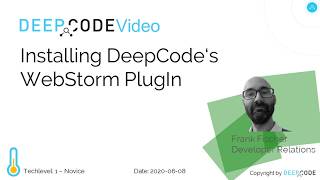 Installing DeepCode PlugIn for WebStorm