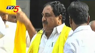 T-TDP Leaders Dharna infront of Speaker Chamber : TV5 News