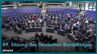 89. Sitzung des Deutschen Bundestages