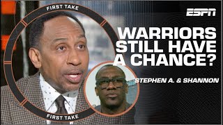 Stephen A. & Shannon Sharpe AGREE on the Warriors’ playoff hopes 🍿 | First Take