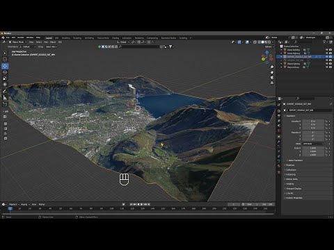 Video guide – Import terrain, BlenderGIS, Google Maps, Landscape, Buildings, Geographic information