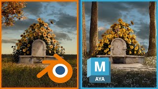 Making the SAME environment in Blender and Maya, here are my thoughts.