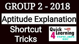 Group 2 Aptitude Answer Key Shortcut Tricks