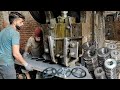 Bike Rear Wheel Sprocket Making in Factory | Motorcycle Chain Garari