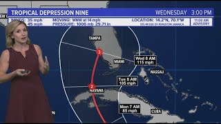 WATCH: Tropical Depression 9 and Hurricane Fiona update