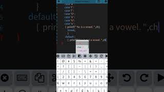 Vowel or Not using switch case in C language..#vowel #switch #case #c #coding