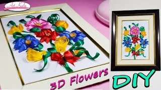 How to make 3d Flower With ribbon | For new year | Best gift to your Friend | DIY | artkala