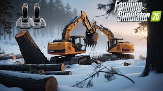 FS25 | New Frontier Snow Logging \u0026 Epic Wood Chipping in Farming Simulator 25!