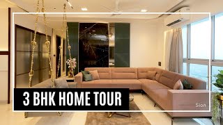 3BHK Interior Design in at Sheth Beaumonte in Sion, Mumbai | Home Interior Design By @dninterio