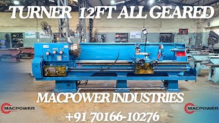 AG 265 12' FEET ALL GEARED LATHE MACHINE l +91 7016610276