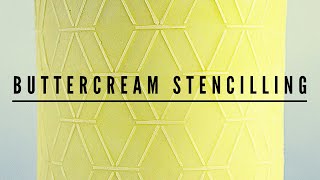 HOW TO ADD A STENCIL TO A BUTTERCREAM CAKE │ CAKE DECORATING │ CAKES BY MK