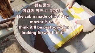 Building Korean Style Tiny log cabin  (ep3 )#한국형 황토 쉼터 만드는 데 우리는 완전 초보