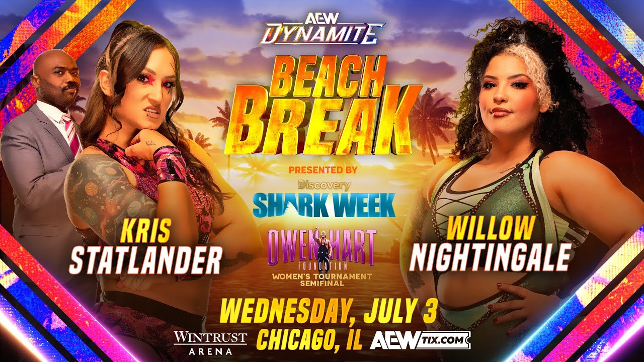 WWE 2K24 Kris Statlander Vs. Willow Nightingale | AEW Dynamite Beach ...