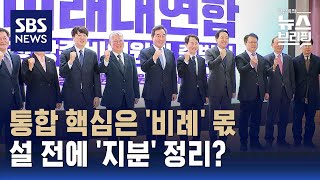 제3지대 설 전까지 뭉치나?…'비례' 배분이 열쇠 / SBS / 편상욱의 뉴스브리핑