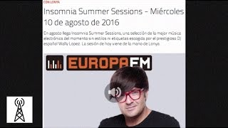 Lonya Guest Mix for Wally Lopez Insomnia Europa FM