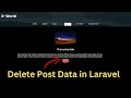 Delete Post Data in Laravel Blog Project Tutorial for Beginners