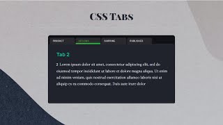 Responsive Tabs Design Using Css Only