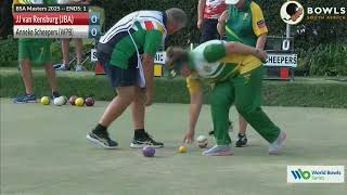 Bowls SA Masters 2025 Day 2 Session 8 Jax Janse van Rensburg (JBA) vs Anneke Scheepers (WPB)