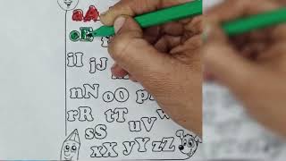 ABC writing and colours drawing, alphabets writing with colours, learn ABC writing ,ABC phonics,abcd