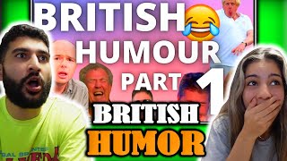 American Couple Reacts to BRITISH HUMOUR PART 1