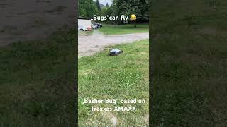 Fly bug fly „Basher Bug“ based on Traxxas XMAXX „Käfer“ lernt fliegen