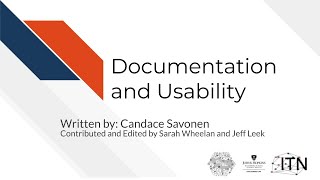 Documentation and Usability - Slides