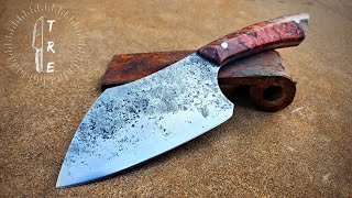 Forging A Small Camp Cleaver Knife | Shop Talk Tuesday Episode 155 | 5160 Knife