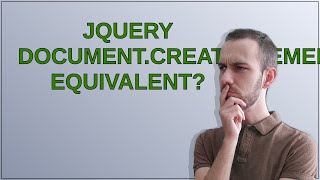 jQuery document.createElement equivalent?