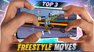 TOP 3 FREESTYLE MOVES IN FREE FIRE ||  TOP 3 FREESTYLE MOVEMENT SPEED TRICK