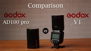 Godox AD100 pro VS Godox V1 | Detailed comparison | Which one to buy? | Hindi