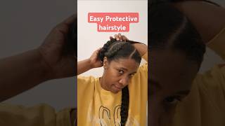 QUICK \u0026 EASY PROTECTIVE NATURAL HAIRSTYLE #hairinspo #protectivehairstyle #hairhacks