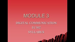 KTU S6 ECE DC EC302 MODULE 3 SYLLABUS (SYLLABUS OF MODULE 3)