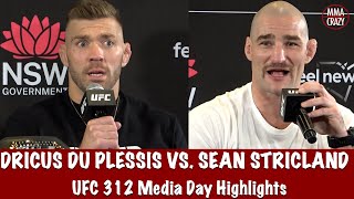 UFC 312: Dricus Du Plessis \u0026 Sean Strickland 2 Media Day Highlights