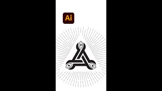 Triangle Letter A logo illustration - Illustrator tips #shorts - Design.lk