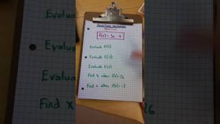Chapter 3 Test(9) Practice with Function Notation 1